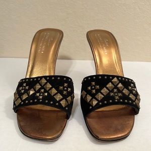 Donald J Pliner Couture suede studded sandals